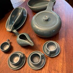 Russel Wright American Modern Seafoam Blue Dinnerware Set